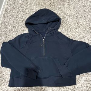 Navy blue Lululemon 1/2 zip oversized scuba jacket M/L